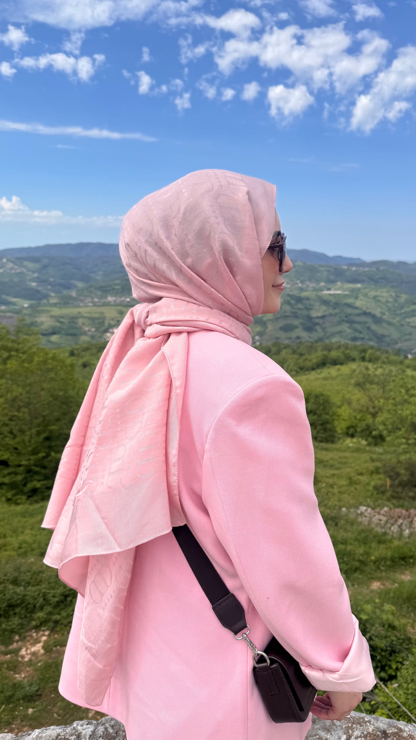 Carell Luxe Desen Şal Pembe