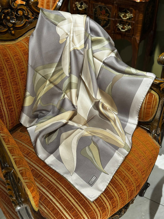 Belli Desenli İpek Eşarp 4035D (TWİLL)-80