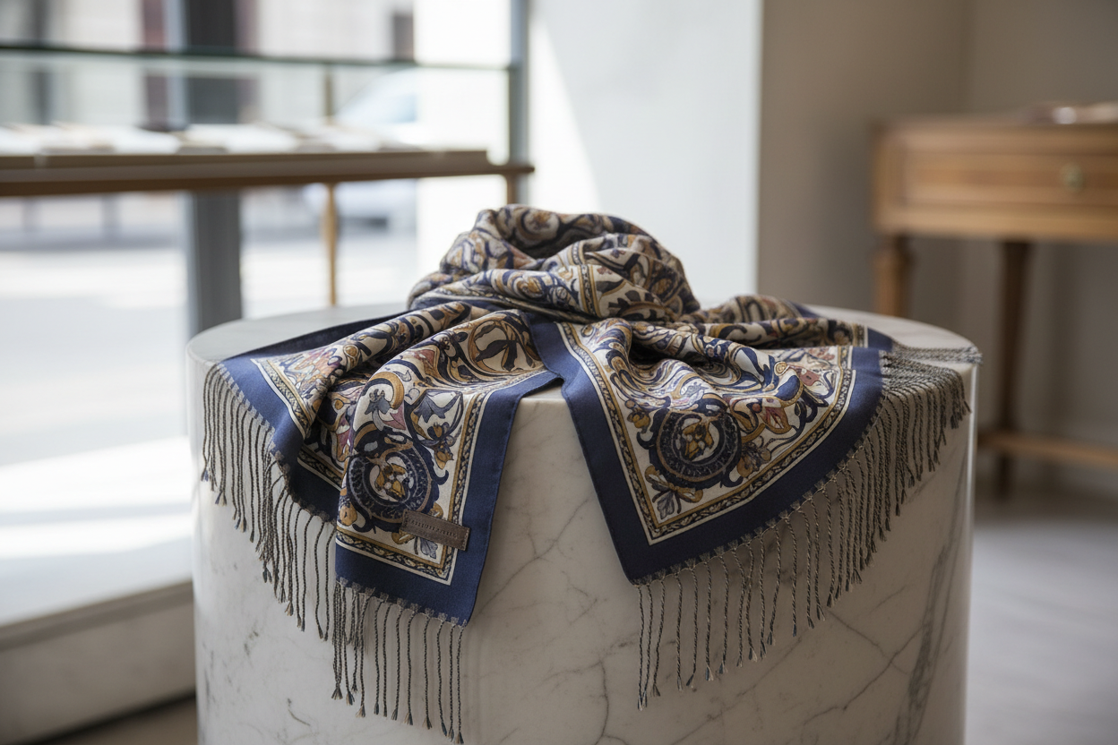 belli markasına ait bir eşarp